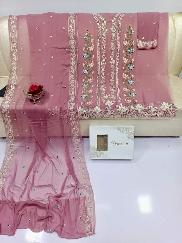 BAREEZE` - Exquisite Luxury Chiffon Ensemble Collection.